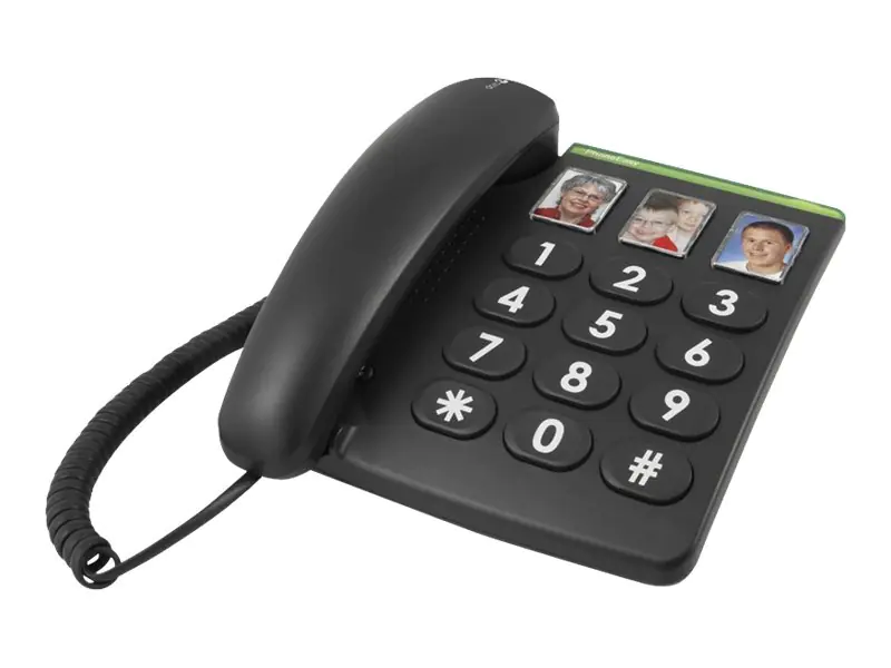 Doro PhoneEasy 331ph - Telefon mit Schnur - Schwarz 380003