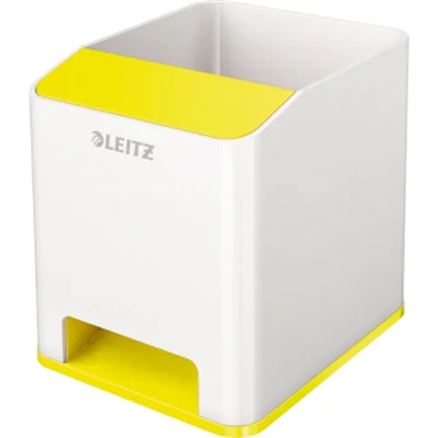 Leitz Stifteköcher WOW Duo Colour 9 x 10 x 10,1 cm (B x H x T) Polystyrol gelb/weiß Leitz Stifteköcher WOW Duo Colour 9 x 10 x 10,1 cm (B x H x T) Polystyrol gelb/weiß