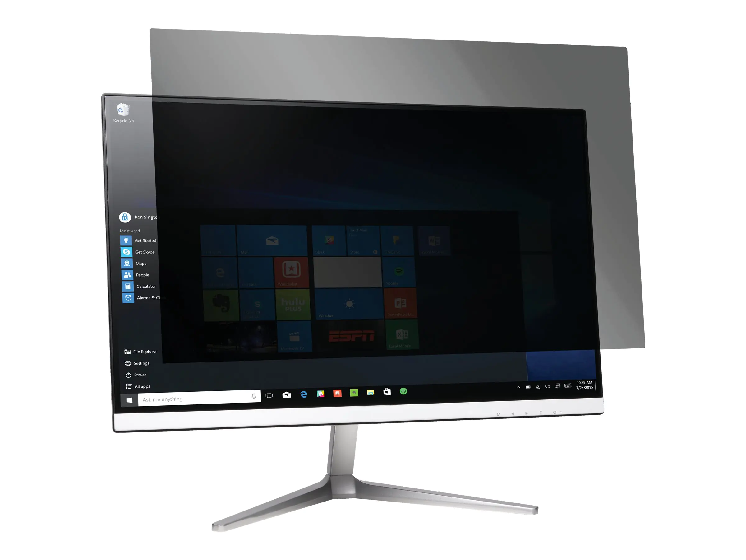 Kensington - Blickschutzfilter für Bildschirme - 2-Wege - klebend - 60.5 cm (23.8") - für HP EliteDisplay E243, E243d Docking, E243m, E243p
