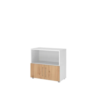 Hammerbacher Regalschrank FlexWall 800 x 748 x 417 mm (B x H x T) Flügeltür ohne Rollen Holz