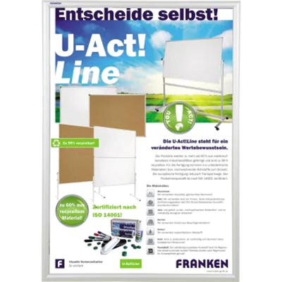 Franken Wechselrahmen BS1804 62,4x87,2x1,1cm Aluminium silber