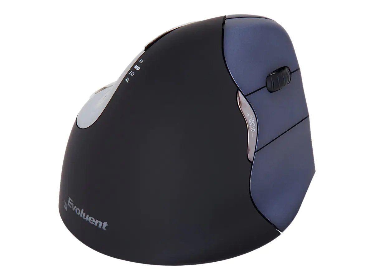 Evoluent VerticalMouse 4 Right Wireless - Vertikale Maus - 6 Tasten - kabellos - 2.4 GHz - kabelloser Empfänger (USB) VM4RW