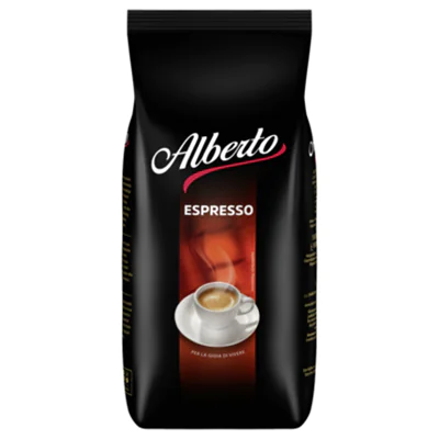 Alberto Espresso rassig, intensiv ganze Bohne 1.000 g/Pack. Alberto Espresso rassig, intensiv ganze Bohne 1.000 g/Pack.