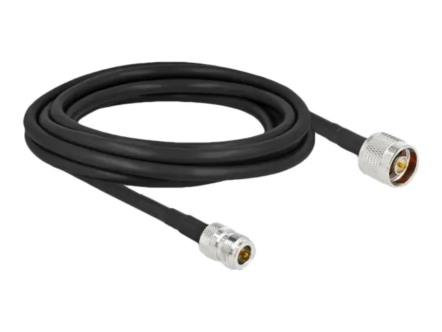 Delock - Antennenverlängerungskabel - N-Anschluss Stecker zu N-Anschluss weiblich - 3 m - Koax - Schwarz
