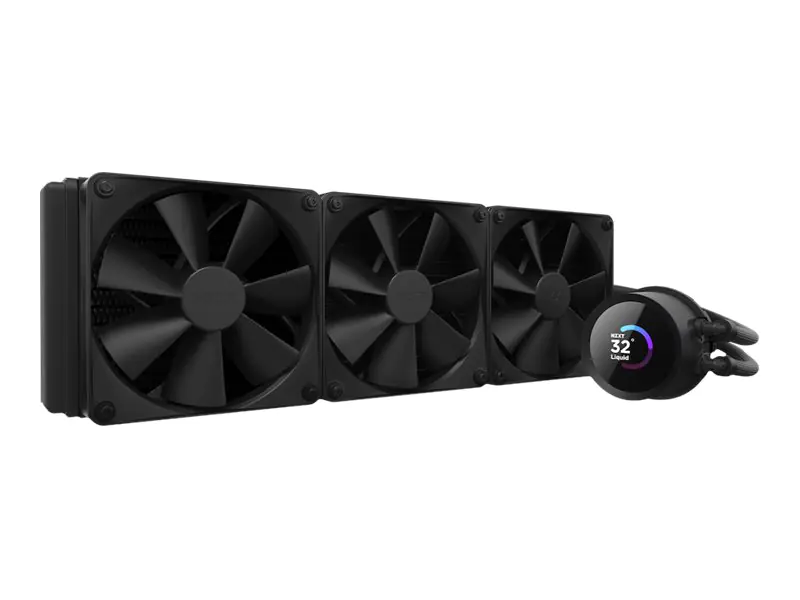 NZXT Kraken 360 - Prozessor-Flüssigkeitskühlsystem - mit LCD-Display - (für: LGA115x Socket, LGA1200, LGA1700, AM4, AM5, sTRX4, TR4) - Kupfer - 120 mm - mattschwarz