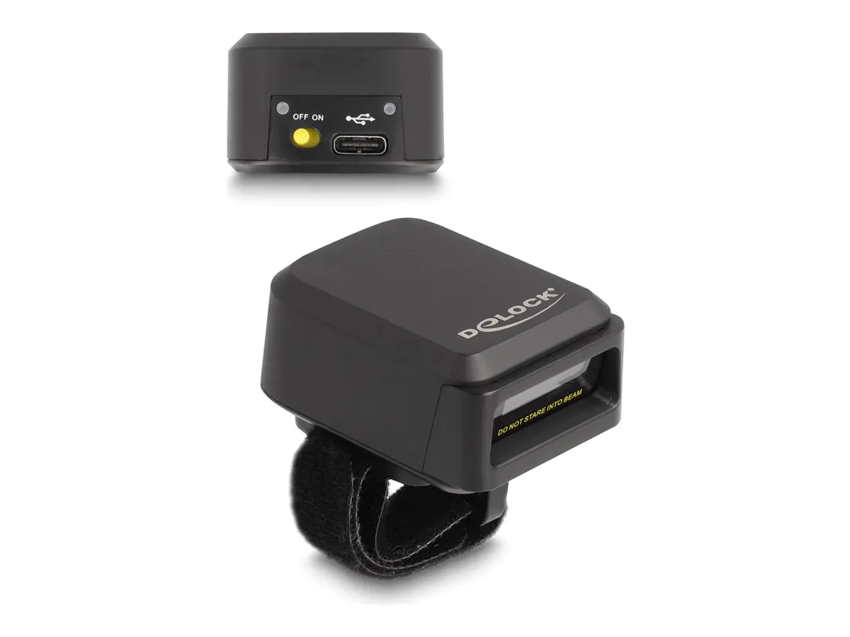 Delock 90607 - Barcodescanner Ring 1D/2D 2.4 GHz/Bluetooth - Barcode-Scanner