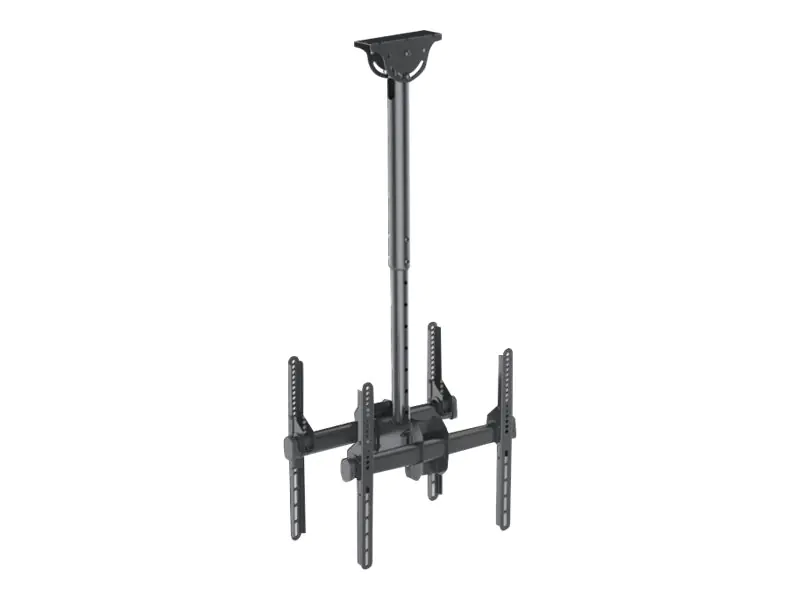 Techly Universal Ceiling Support - Klammer - für 2 LCD-Displays - Stahl - Schwarz - Bildschirmgrö?
