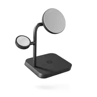ZENS 4-in-1 - Pad für induktives Laden / Ladegerät + AC-Netzteil - 18 Watt (24 pin USB-C) - Schwarz