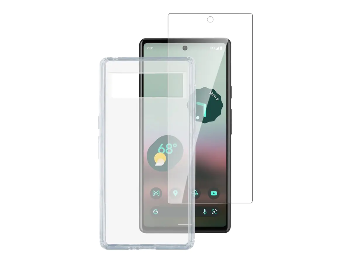 4smarts 360° Starter Set mit X-Pro Clear Glas+ Hülle für Google Pixel 6a