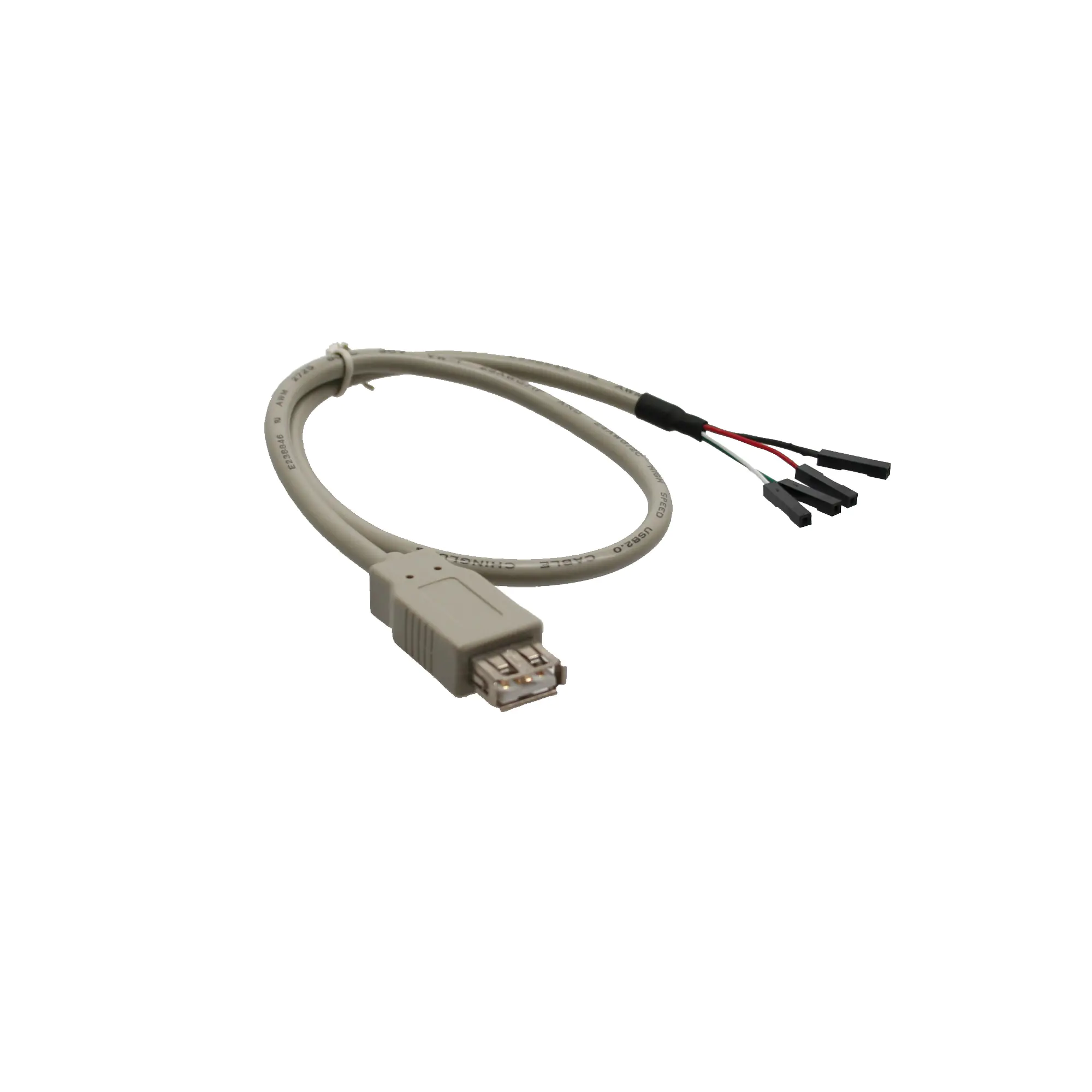 InLine - USB-Kabel intern auf extern - 4-Pin-USB 2.0-Header (W) zu USB (W) - 40 cm - beige