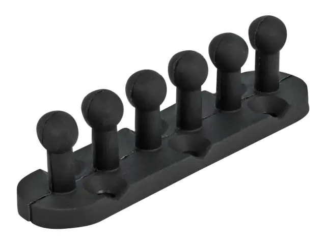 DeLOCK - Kabelhalter - Tisch montierbar, Oberfläche montierbar, geeignet für Wandmontage - Schwarz (Packung mit 6)