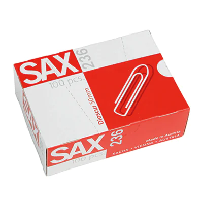 SAX Büroklammer 1-236-00 50mm verzinkt 100 St./Pack. SAX Büroklammer 1-236-00 50mm verzinkt 100 St./Pack.