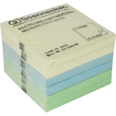 Soennecken Haftnotiz oeco 5832 RC 75x75mm 100Bl. sort. 6St. Soennecken Haftnotiz oeco 5832 RC 75x75mm 100Bl. sort. 6St.