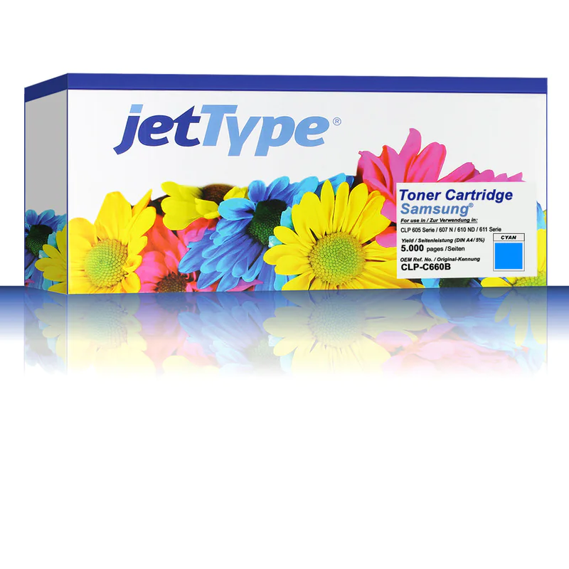 jetType Toner kompatibel zu Samsung CLPC660B/ELS Cyan 5.000 Seiten 1 Stück