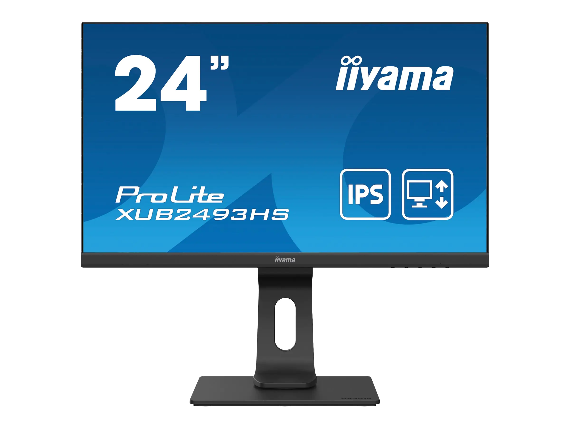 Iiyama ProLite XUB2493HS-B4 - LED-Monitor - 61 cm (24") (23.8" sichtbar) - 1920 x 1080 Full HD (1080p) @ 75 Hz - IPS - 250 cd/m² - 1000:1 - 4 ms - HDMI, VGA, DisplayPort - Lautsprecher - mattschwarz
