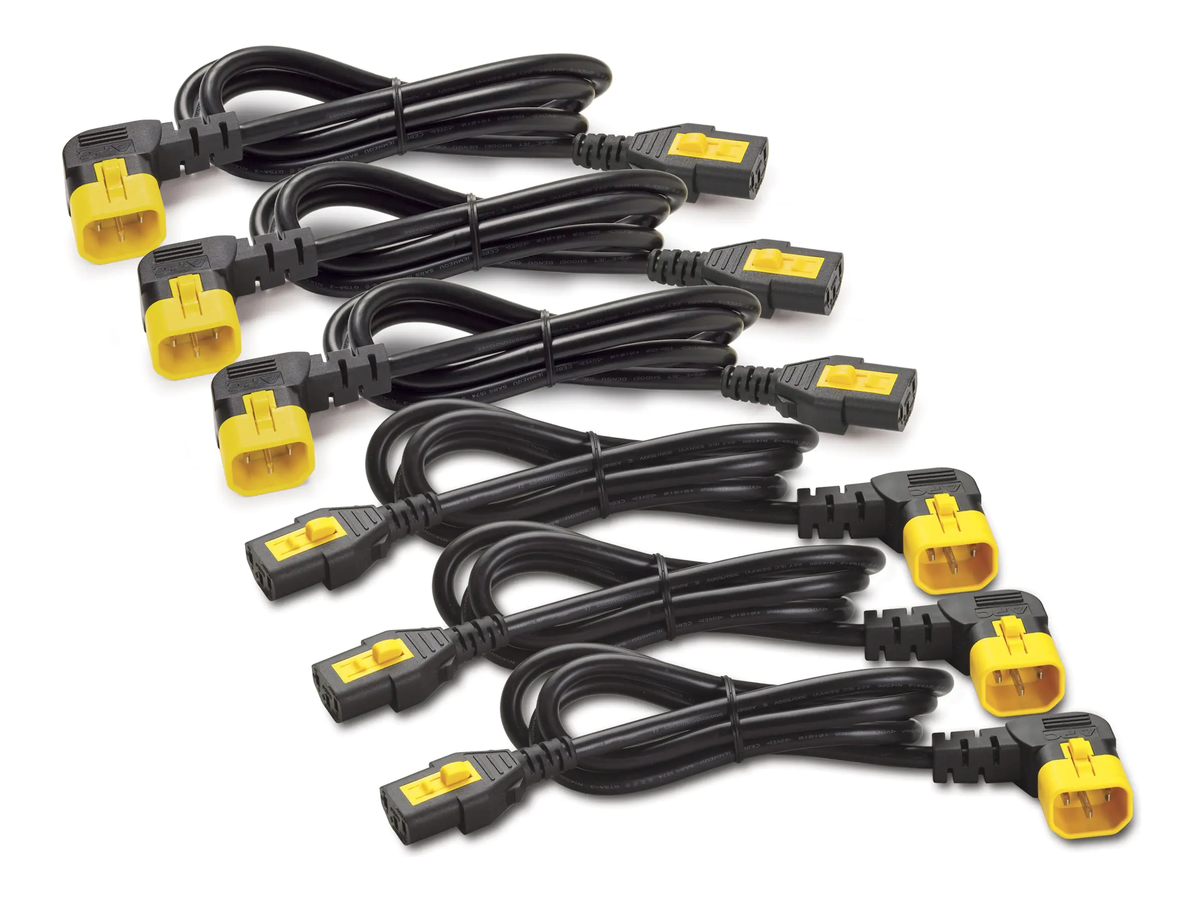 APC - Stromkabel - power IEC 60320 C13 zu IEC 60320 C14 - 10 A - 1.83 m - 90° Stecker - Schwarz - Nordamerika - für P/N: SCL500RMI1UC, SCL500RMI1UNC, SMT3000I-AR, SMT3000R2I-AR, SMTL750RMI2UC, SRT1500RMXLI