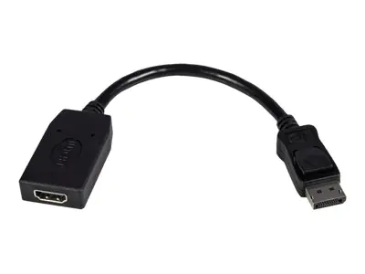 StarTech DisplayPort auf HDMI Video Adapter / Konverter - DP zu HDMI mit bis zu 1920x1200 - DP / HDMI Länge 24cm (Stecker/Buchse) - Videoadapter - DisplayPort männlich zu HDMI weiblich - 24 cm - Schwarz - für P/N: MST14DP123DP, MSTCDP123DP, SV231QDPU34K,