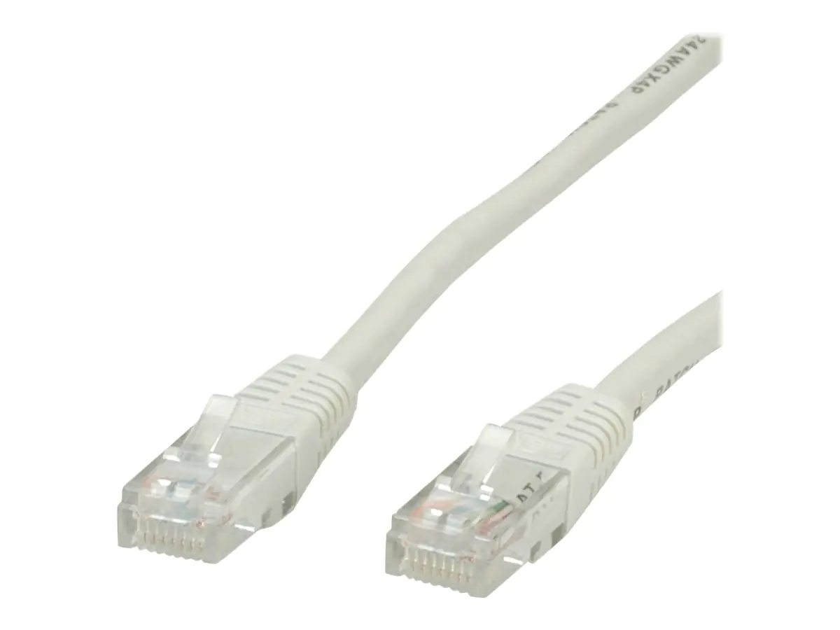 VALUE - Patch-Kabel - RJ-45 (M) zu RJ-45 (M) - 1 m - UTP - CAT 5e - geformt - Grau