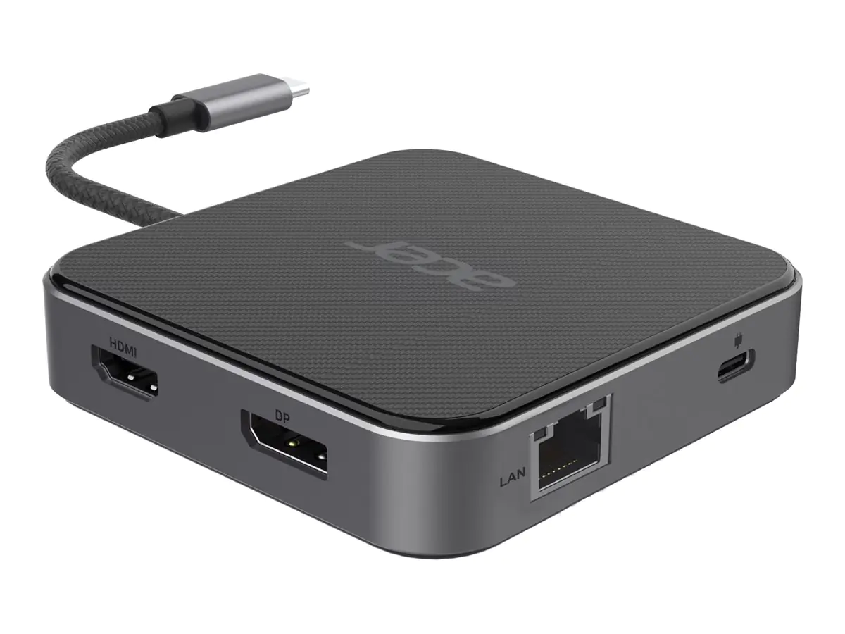 Acer 7in1 USB4 8k Multi Display Hub 1xHDMI/1xDP/2xUSB3.2/USB-C/RJ45/Audi