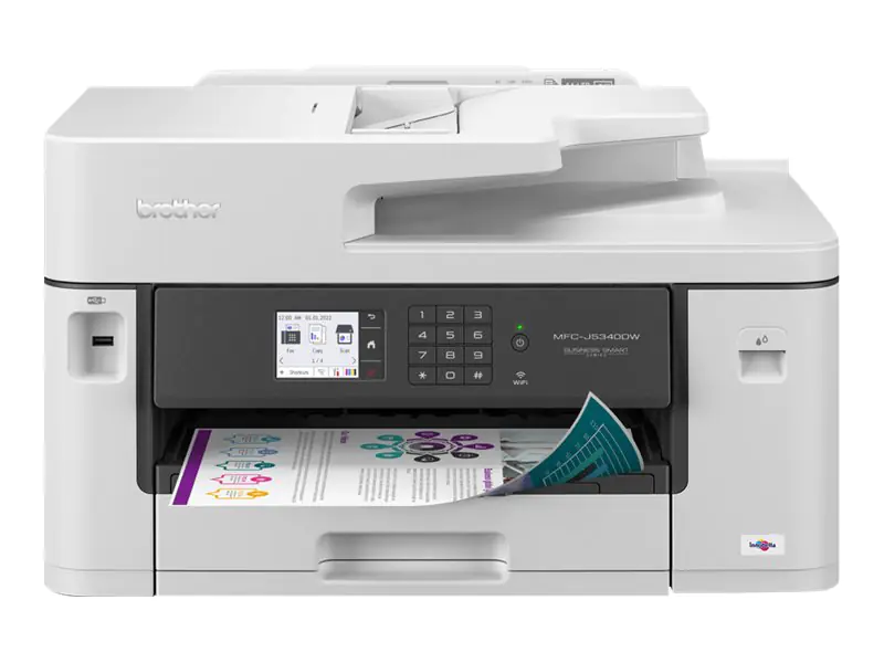 Brother MFC-J5340DWE - Multifunktionsdrucker - Farbe - Tintenstrahl - A3/Ledger (Medien) - bis zu 28 Seiten/Min. (Drucken) - 250 Blatt - 14.4 Kbps - USB 2.0, LAN, Wi-Fi(n), USB-Host