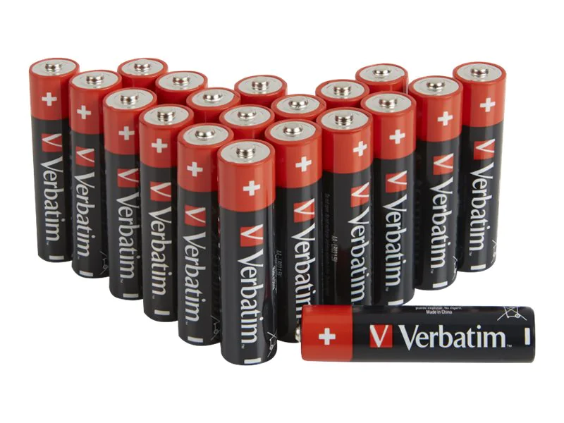 Verbatim Batterie 20 x AA / LR06 - Alkalisch AA-LR6 Mignon - 1,5 V - 49877 Verbatim Batterie 20 x AA / LR06 - Alkalisch AA-LR6 Mignon - 1,5 V - 49877
