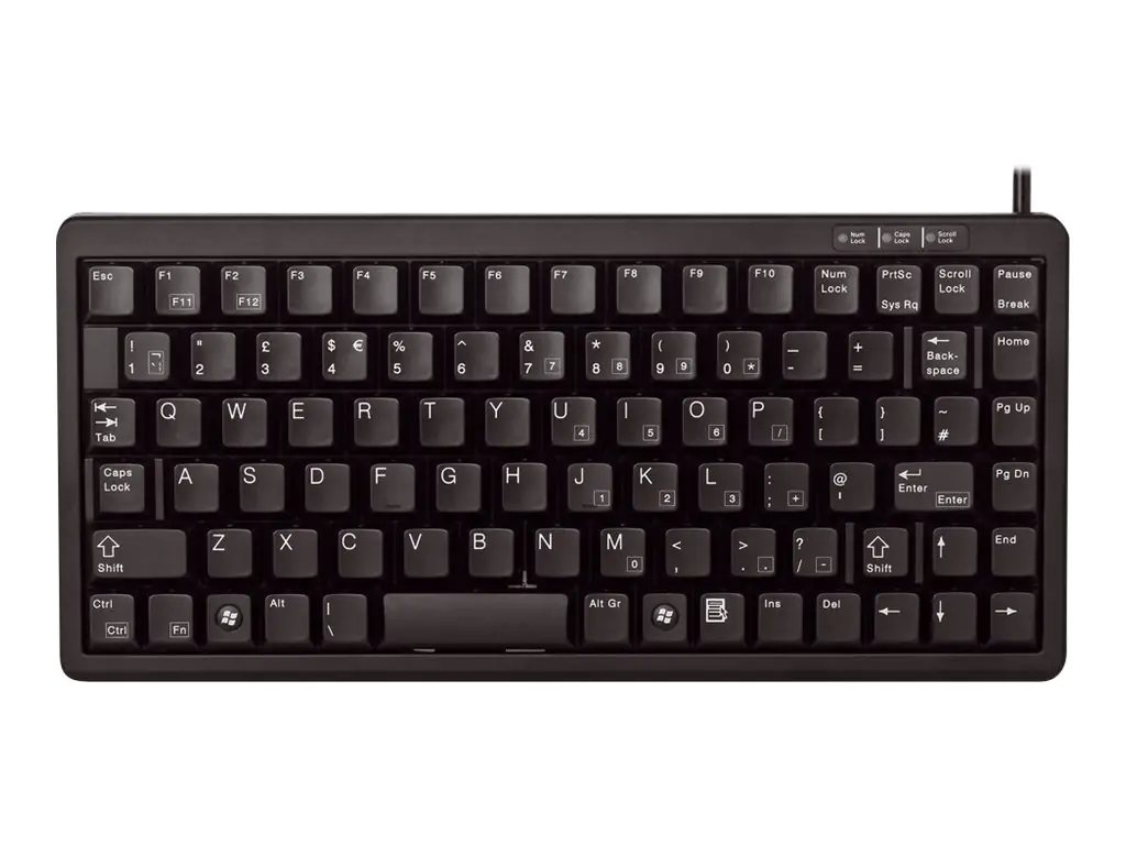CHERRY Compact-Keyboard G84-4100 - Tastatur - PS/2, USB - Deutsch - Schwarz CHERRY Compact-Keyboard G84-4100 - Tastatur - PS/2, USB - Deutsch - Schwarz