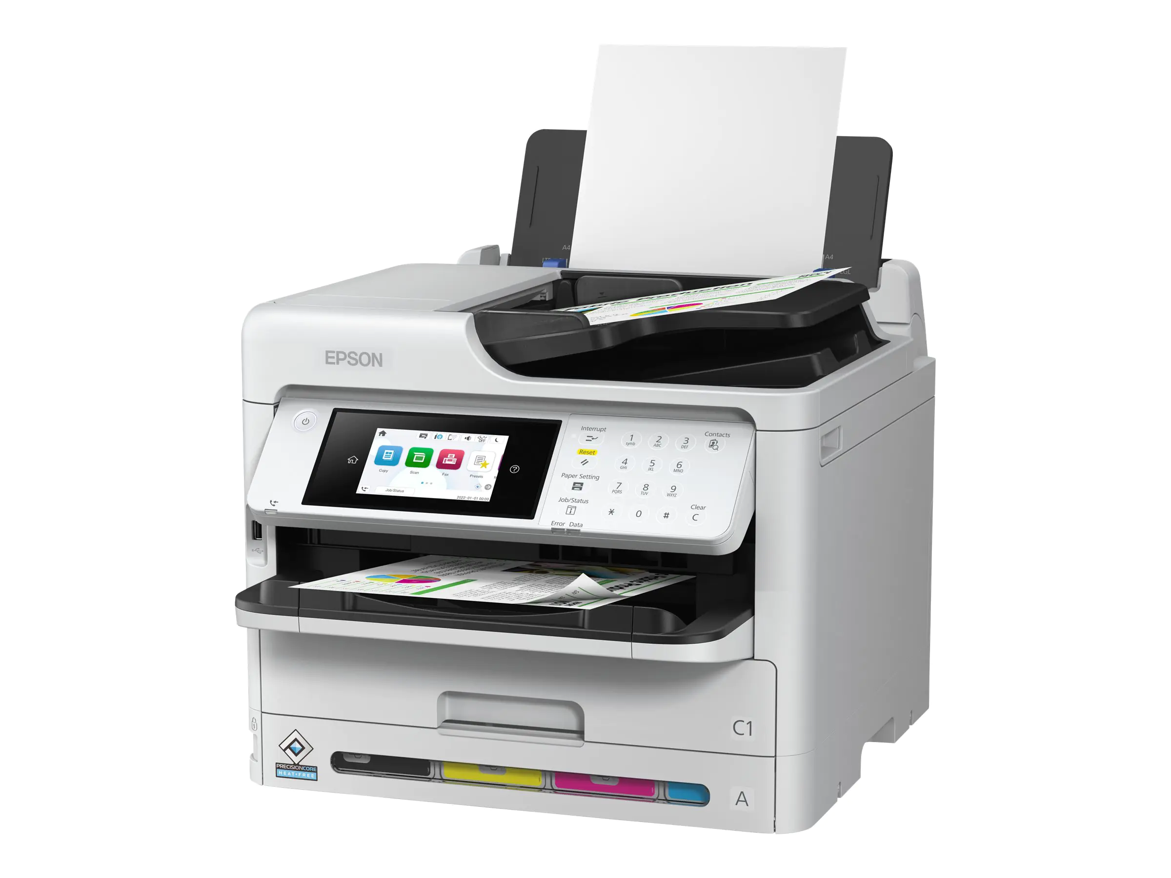 Epson WorkForce Pro WF-C5890DWF - Multifunktionsdrucker - Farbe - Tintenstrahl - A4/Legal (Medien) - bis zu 25 Seiten/Min. (Drucken) - 330 Blatt - 33.6 Kbps - Wi-Fi(n), USB 2.0, Gigabit LAN, USB 2.0-Host, NFC Epson WorkForce Pro WF-C5890DWF - Multifunktionsdrucker - Farbe - Tintenstrahl - A4/Legal (Medien) - bis zu 25 Seiten/Min. (Drucken) - 330 Blatt - 33.6 Kbps - Wi-Fi(n), USB 2.0, Gigabit LAN, USB 2.0-Host, NFC
