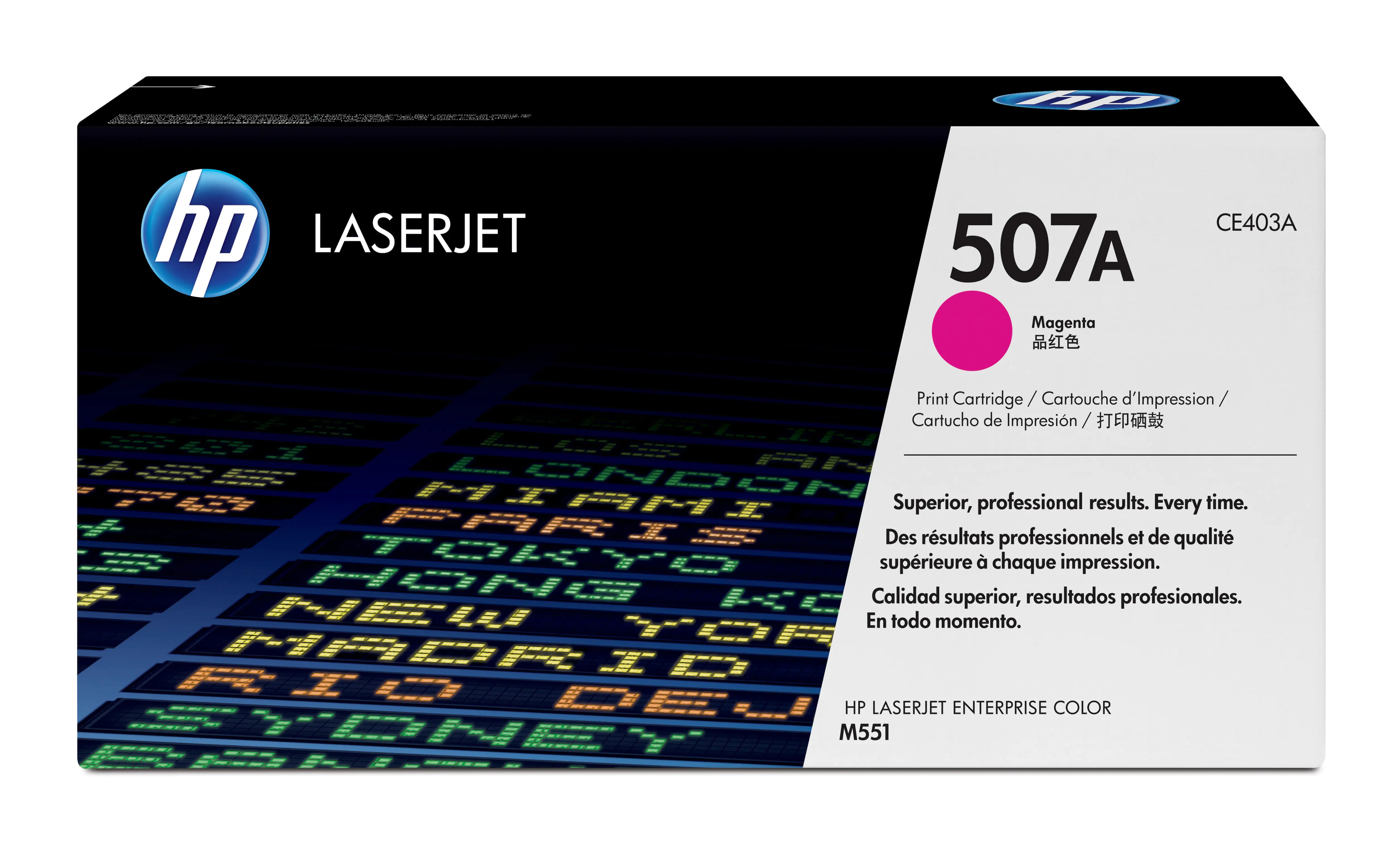 HP 507A - Magenta - original - LaserJet - Tonerpatrone (CE403A) - für Color LaserJet Enterprise MFP M575; LaserJet Pro MFP M570 HP 507A - Magenta - original - LaserJet - Tonerpatrone (CE403A) - für Color LaserJet Enterprise MFP M575; LaserJet Pro MFP M570