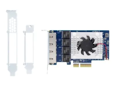 QNAP QXG-5G4T-111C - Netzwerkadapter - PCIe 3.0 x4 Low-Profile - 5GBase-T x 5 - für QNAP TDS-16489U R2, TS-EC1080, EC880, TVS-2472, 471, 671, 682, 871, 872, 882, EC880