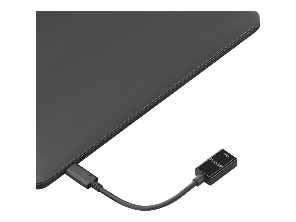 PureLink iSeries - USB-Adapter - USB-C (M) zu USB Typ A (W) - USB 3.1 OTG - 10 cm - USB Power Delivery (3A, 60W) - Schwarz