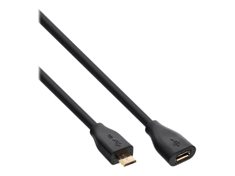 InLine - USB-Verlängerungskabel - Micro-USB Typ B (M) zu Micro-USB Typ B (W) - USB 2.0 - 3 m - Schwarz InLine - USB-Verlängerungskabel - Micro-USB Typ B (M) zu Micro-USB Typ B (W) - USB 2.0 - 3 m - Schwarz