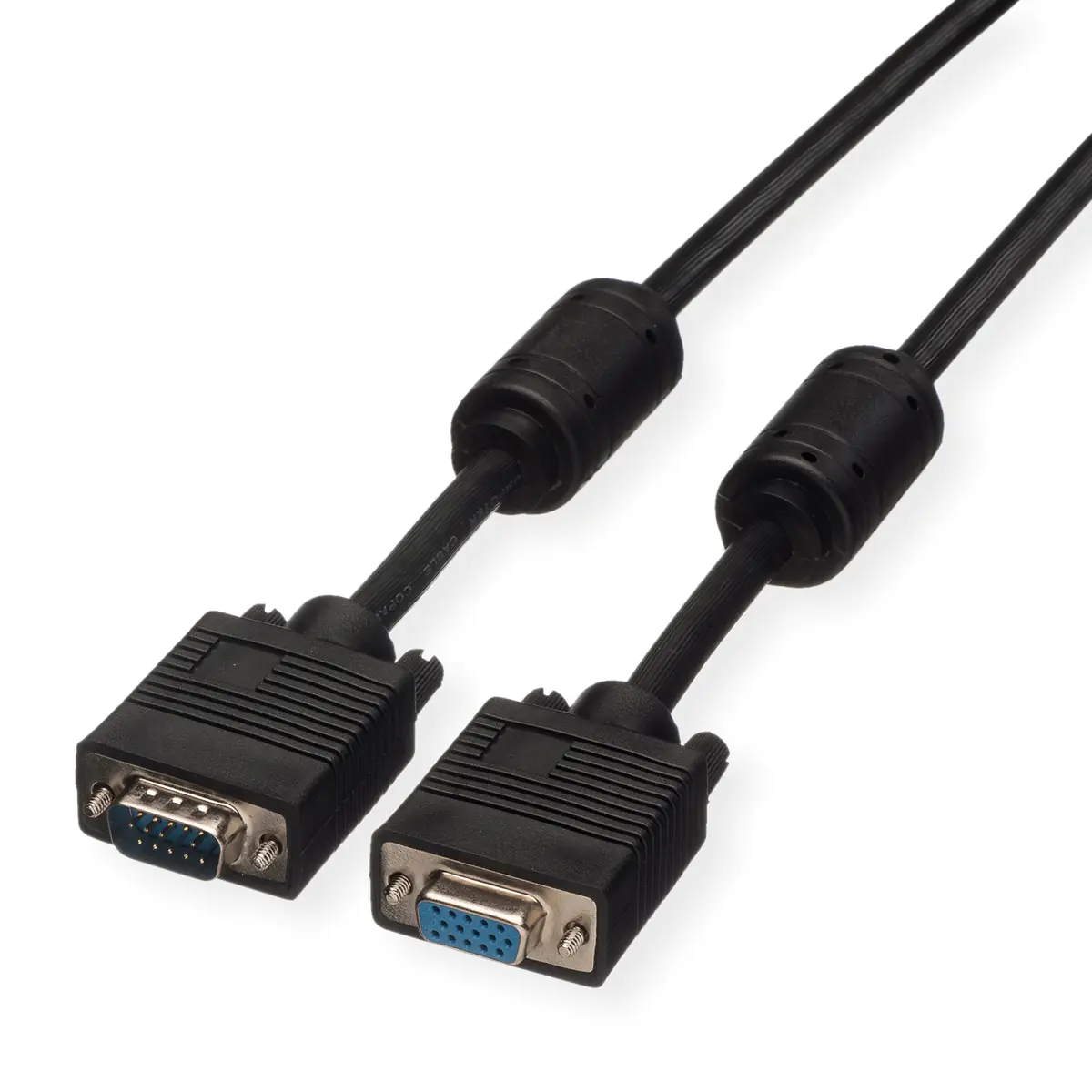 ROLINE VGA-Kabel HD15 ST - BU mit Ferritkern 3,0m, 3 m, VGA (D-Sub), VGA (D-Sub), Stecker, Buchse, Schwarz 11.04.5353