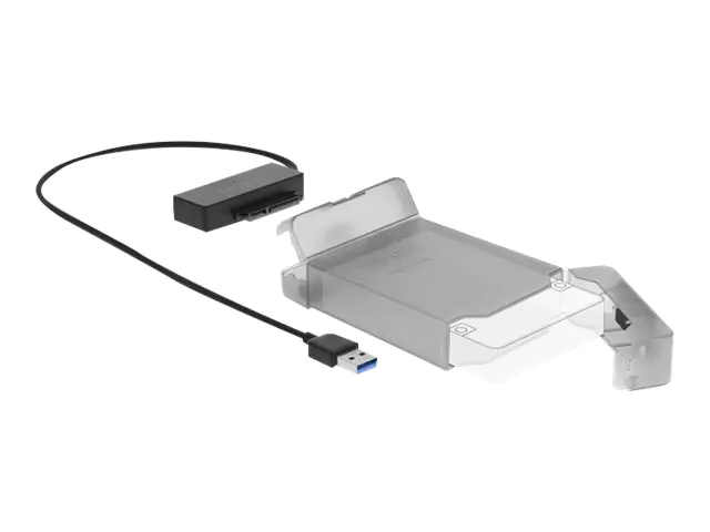 Delock USB Type-A to SATA Converter with 3.5" Protection Cover - Schnittstellenadapter - SATA 6Gb/s - USB 3.0 - Schwarz