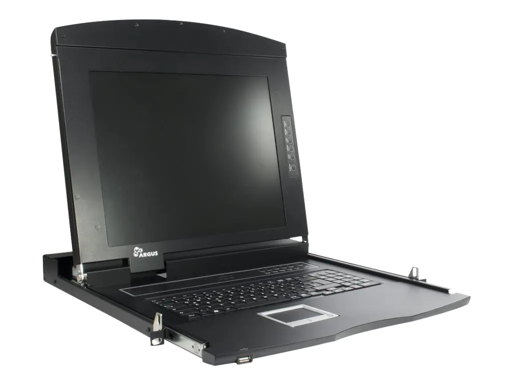 Inter-Tech AS-7108 TLS - KVM-Konsole mit KVM -Switch - 8 Anschlüsse - USB - QWERTZ - 43.2 cm