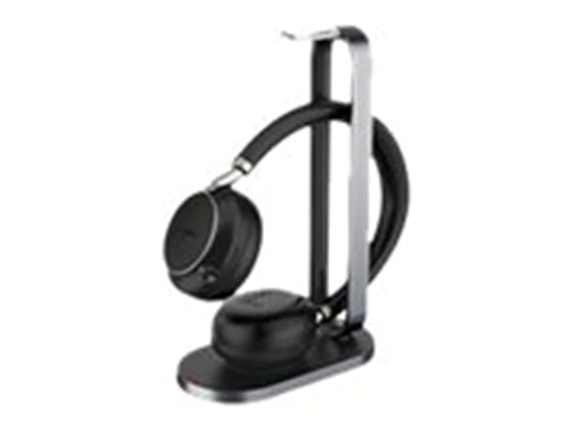 Yealink BH76 - Headset - On-Ear - Bluetooth - kabellos - aktive Rauschunterdrückung - Adapter USB-A via Bluetooth - Schwarz - mit Ladestation - Zertifiziert für Microsoft Teams