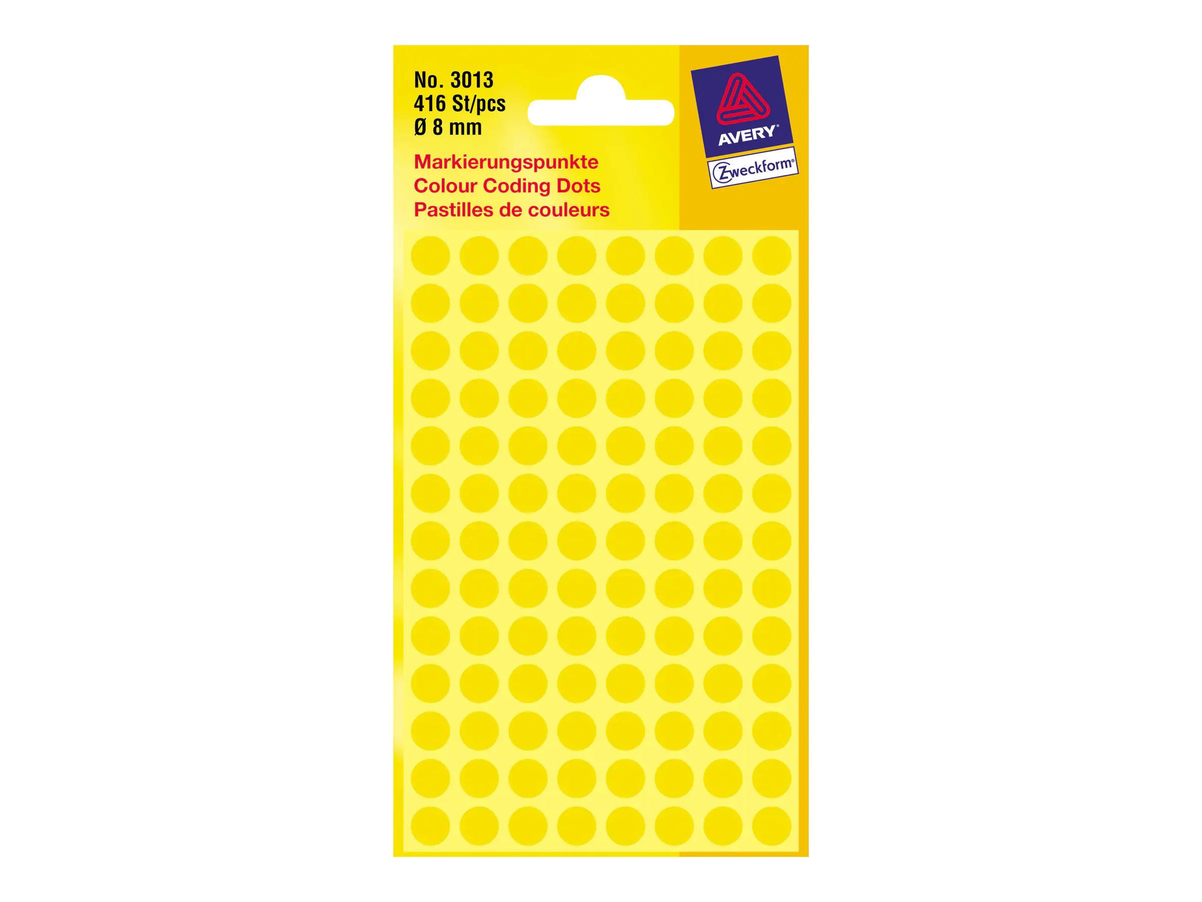 Avery Zweckform Markierungspunkt 3013 8mm gelb 416 St./Pack.