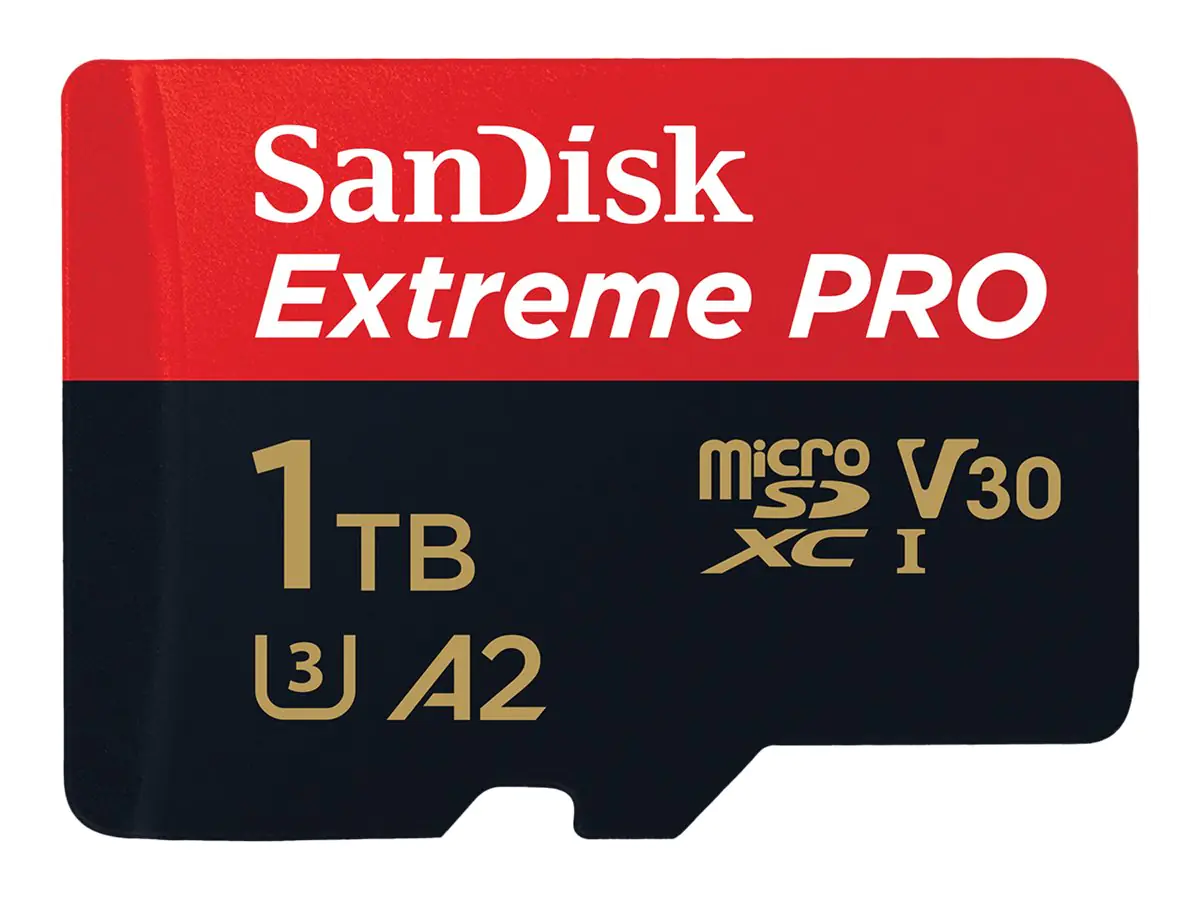 SanDisk Extreme Pro - Flash-Speicherkarte (microSDXC-an-SD-Adapter inbegriffen) - 1 TB - A2 / Video Class V30 / UHS-I U3 / Class10 - microSDXC UHS-I SanDisk Extreme Pro - Flash-Speicherkarte (microSDXC-an-SD-Adapter inbegriffen) - 1 TB - A2 / Video Class V30 / UHS-I U3 / Class10 - microSDXC UHS-I