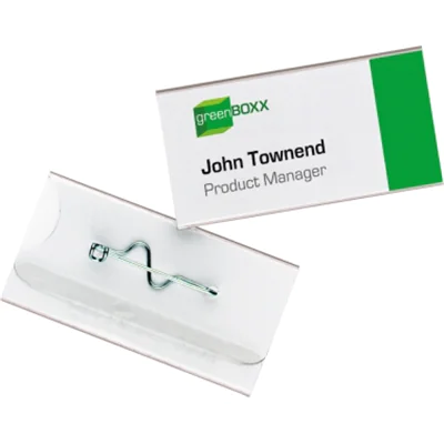DURABLE Namensschild 800619 60x30mm Kunststoff tr 100 St./Pack. DURABLE Namensschild 800619 60x30mm Kunststoff tr 100 St./Pack.