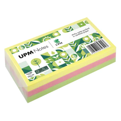 UPM Notes Haftnotiz Brillant 125 x 75 mm (B x H) gelb, rosa, grün 100 Bl./Pack. 3 Block/Pack. UPM Notes Haftnotiz Brillant 125 x 75 mm (B x H) gelb, rosa, grün 100 Bl./Pack. 3 Block/Pack.