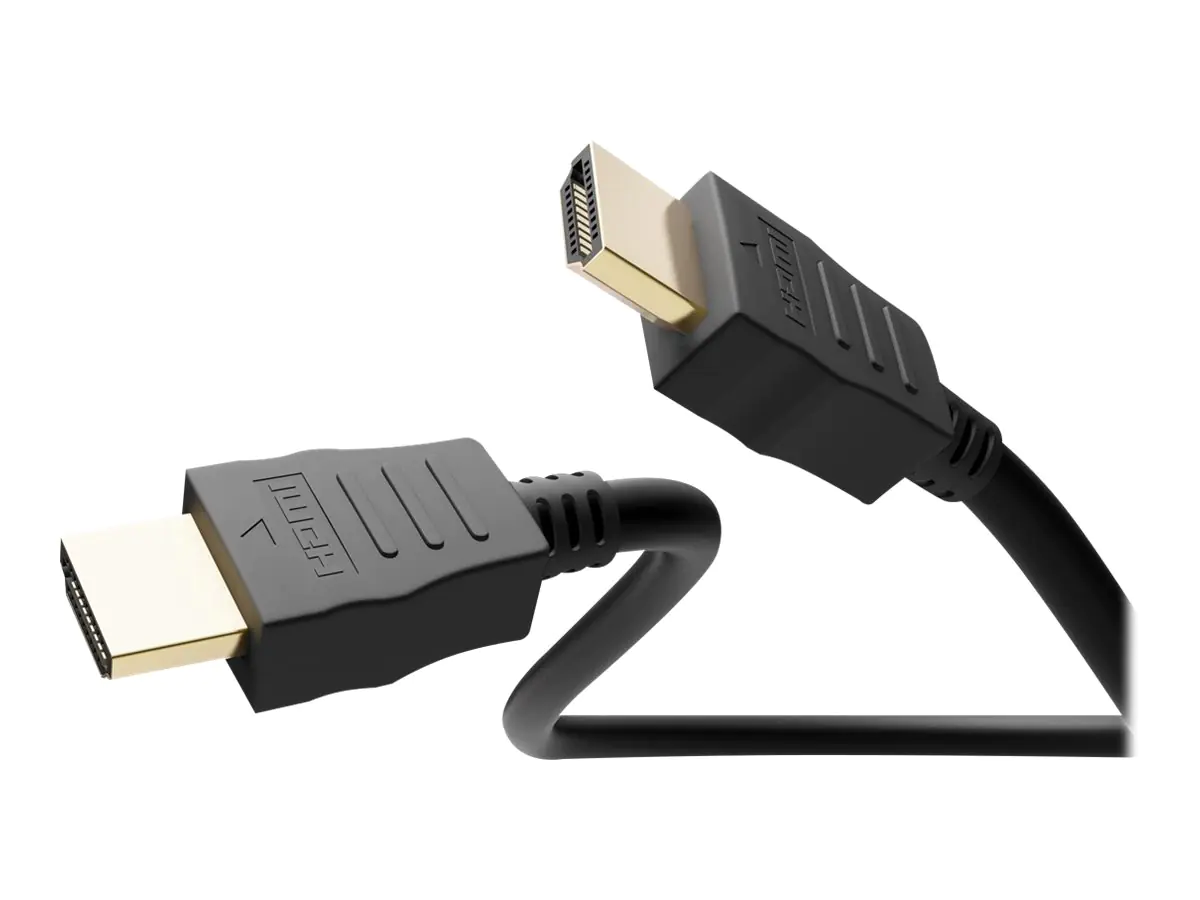 goobay - Highspeed - HDMI-Kabel mit Ethernet - HDMI männlich zu HDMI männlich - 1.5 m - Schwarz - rund, 8K Unterstützung