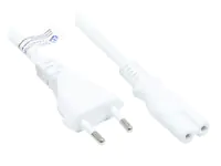Good Connections P0370-W015 - 1,5 m - Netzstecker Typ C - C7-Koppler - H03VVH2-F - 250 V - Weiß