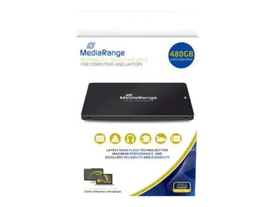 MediaRange MR1003 - SSD - 480 GB - intern - 2.5" (6.4 cm) - SATA 6Gb/s - Schwarz