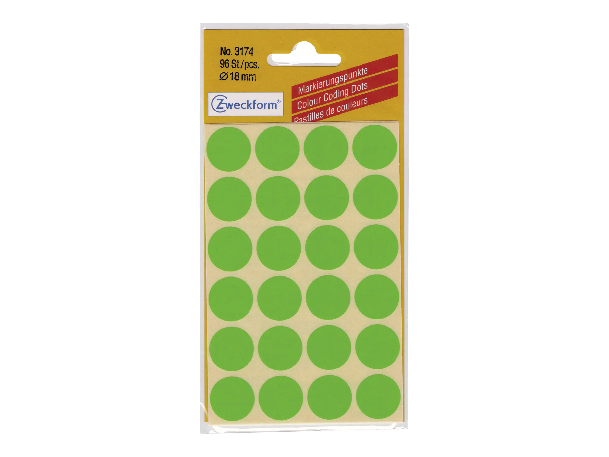 Avery Zweckform Markierungspunkt 3006 18mm grün 96 St./Pack