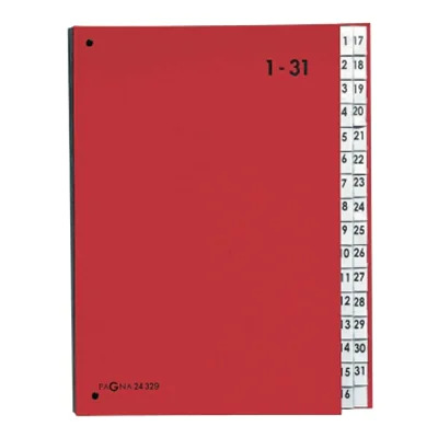 PAGNA Pultordner 24329-01 DIN A4 1-31 32Fächer Polypropylen rt PAGNA Pultordner 24329-01 DIN A4 1-31 32Fächer Polypropylen rt