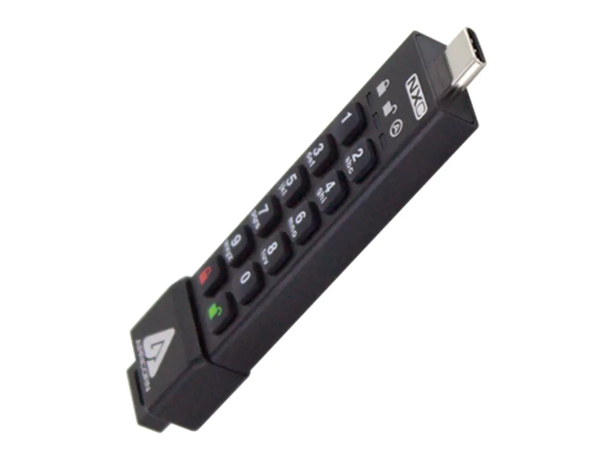 Apricorn Aegis Secure Key 3NXC - USB-Flash-Laufwerk - verschlüsselt - 16 GB - USB-C 3.2 Gen 1 - FIPS 140-2 Level 3 - TAA-konform