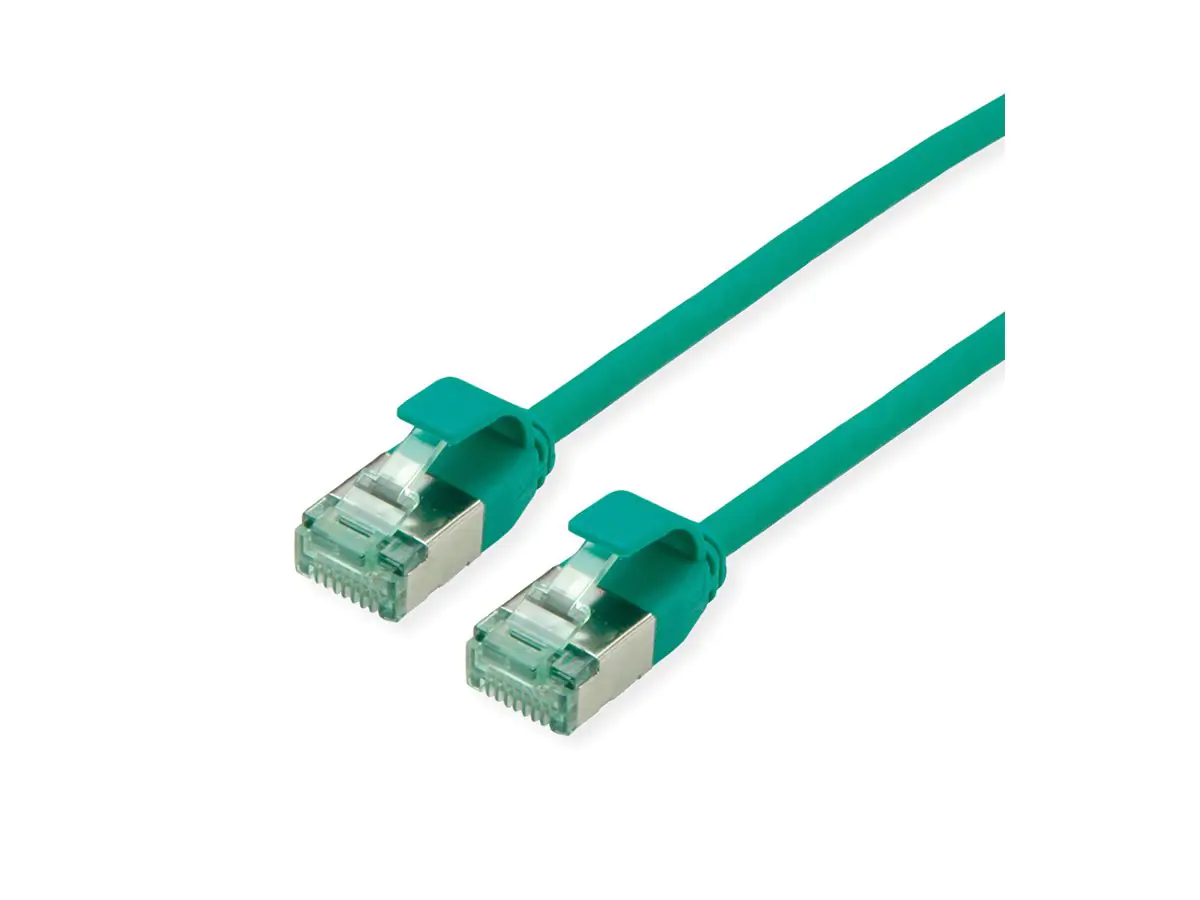 ROLINE RM U/FTP Patchkabel Kat.6A/Kl.EA SLIM gruen 0.3m - FTP