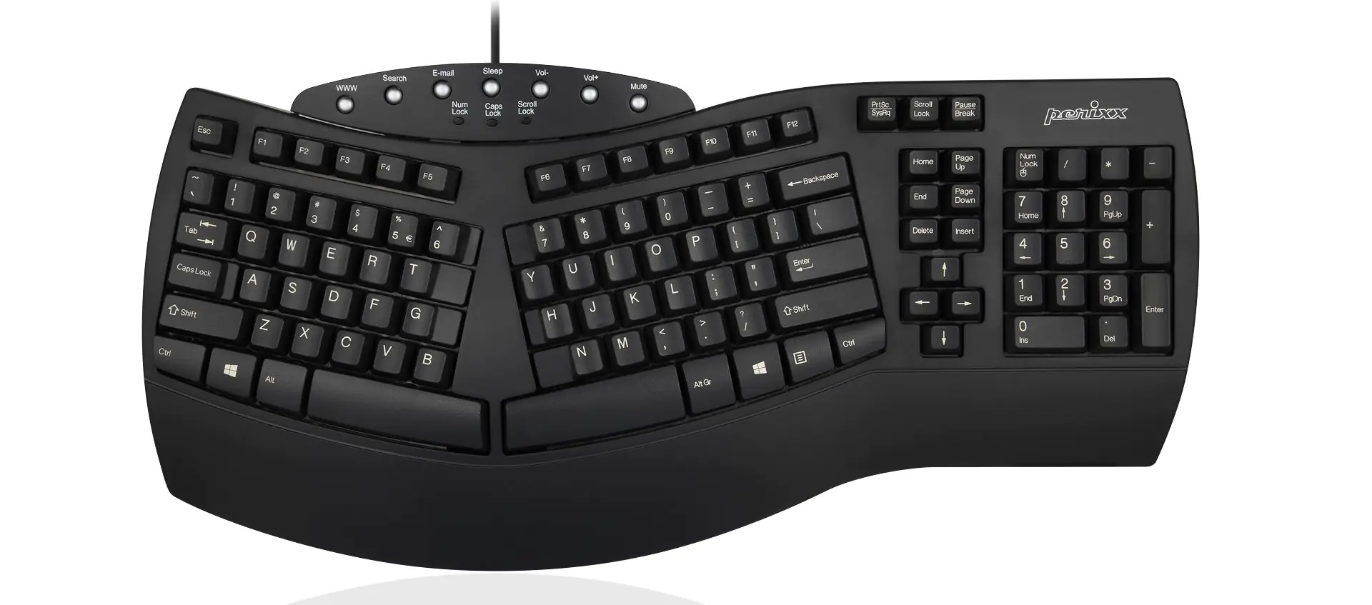 Perixx PERIBOARD-512 - Tastatur - USB - Deutsch - Schwarz Perixx PERIBOARD-512 - Tastatur - USB - Deutsch - Schwarz