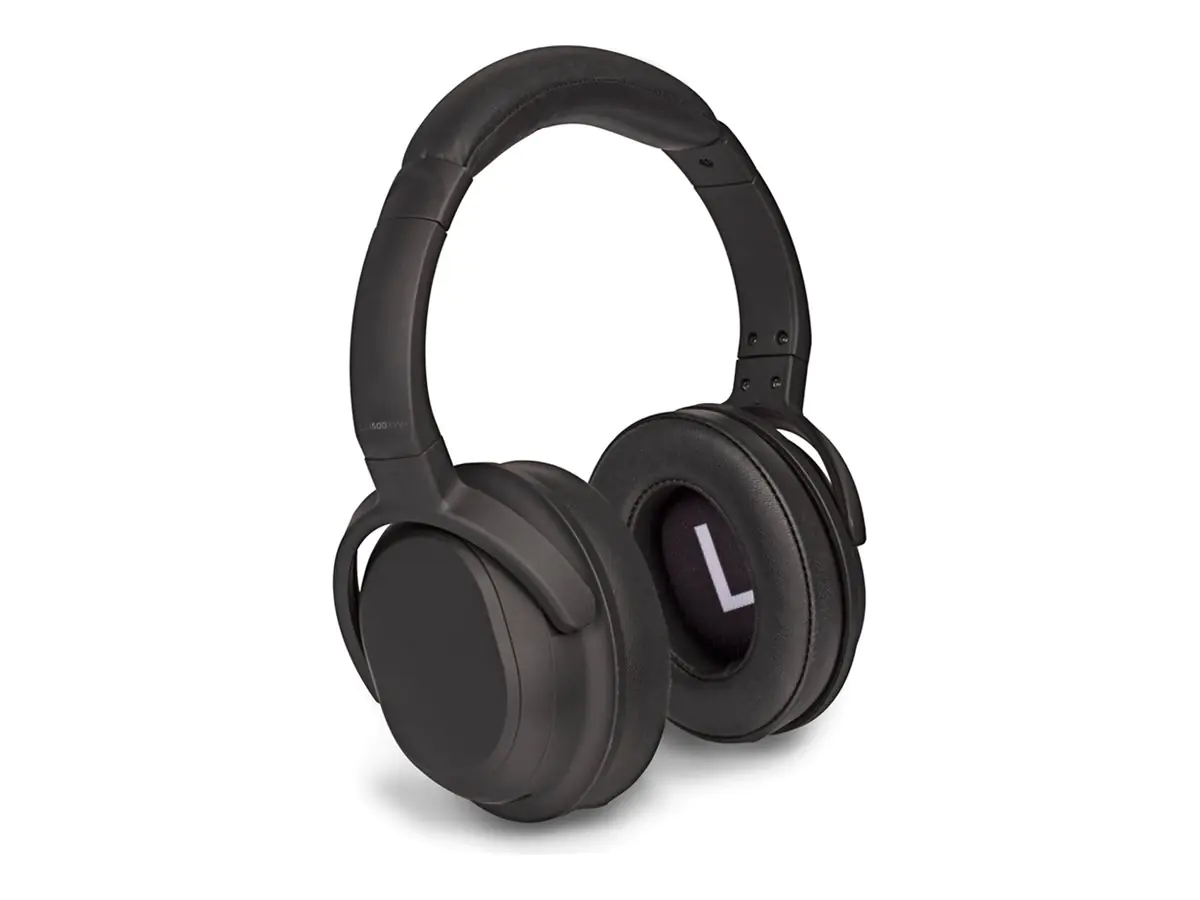 Lindy LH500XW+ - Kopfhörer mit Mikrofon - ohrumschließend - Bluetooth - kabellos, kabelgebunden - aktive Rauschunterdrückung - 3,5 mm Stecker - Schwarz