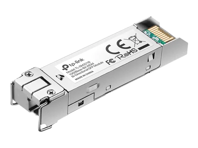 TP-Link TL-SM321B-2 V1 - SFP (Mini-GBIC)-Transceiver-Modul - 1GbE - 1000Base-BX - LC/UPC Einzelmodus - bis zu 2 km - 1310 (TX) / 1550 (RX) nm