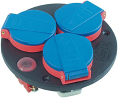 Brennenstuhl 1081090 - 3 AC-Ausgänge - Schwarz - Blau - Rot - 230 V - 16 A